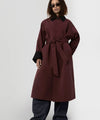 JOEL CANVAS COAT - BURGUNDY/BLACK
