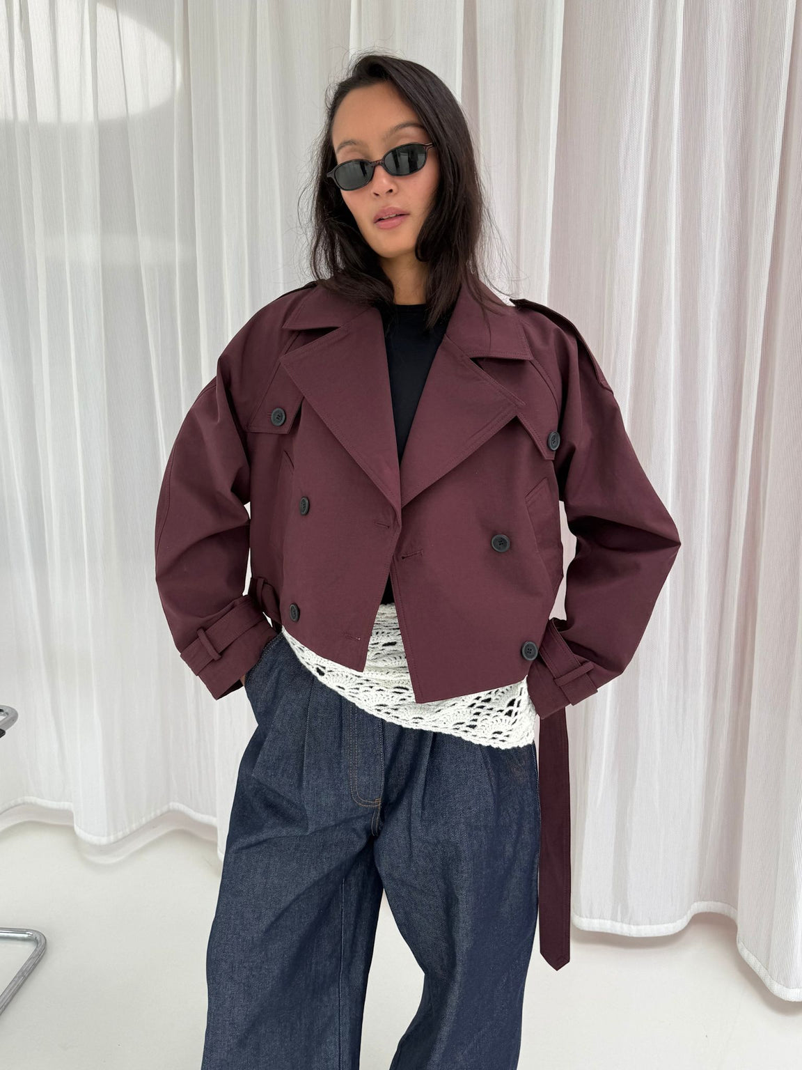 BOBBY CANVAS JACKET - BURGUNDY