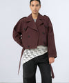 BOBBY CANVAS JACKET - BURGUNDY