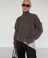 UMA ZIP KNIT - BROWN