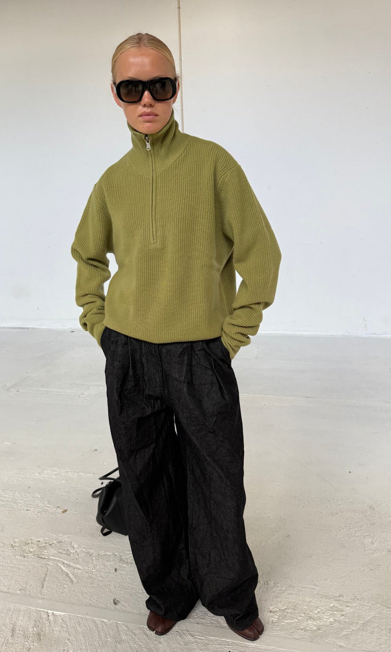 UMA ZIP KNIT - GREEN