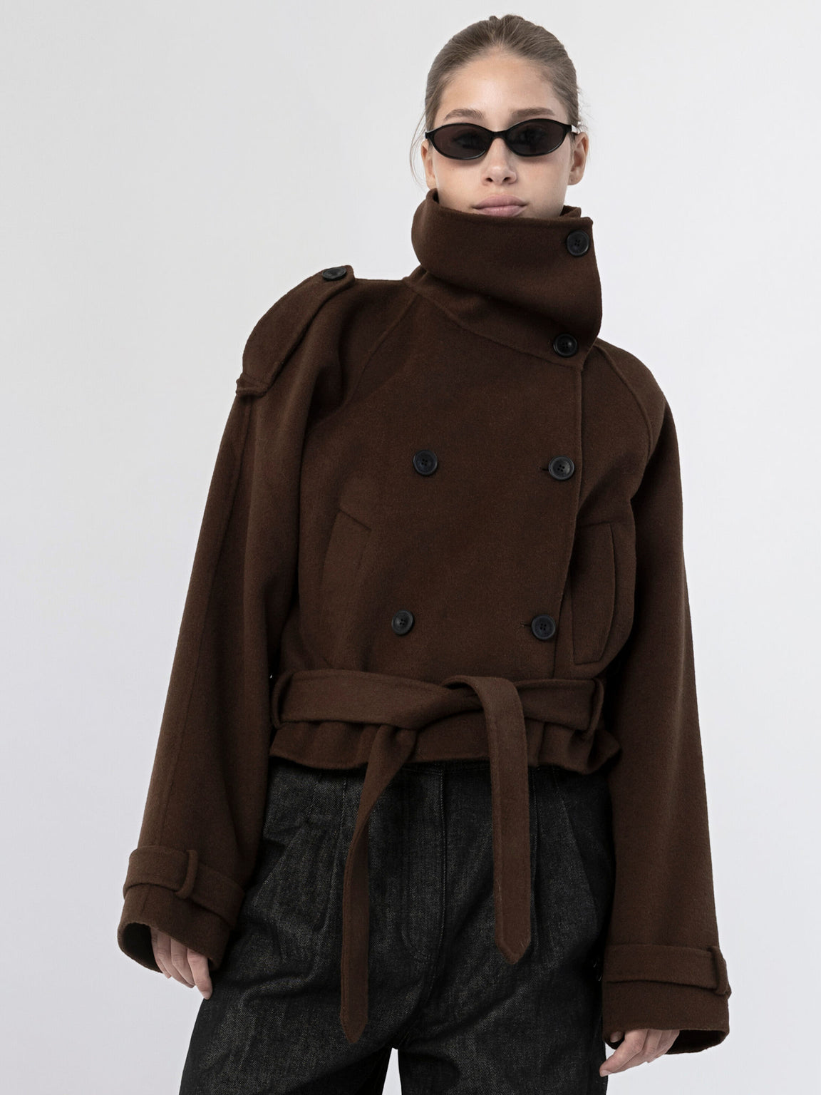 BELLO WOOL JACKET BROWN