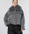 CHARLIE WOOL JACKET - MELANGE GREY