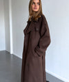 BEA WOOL COAT - BROWN