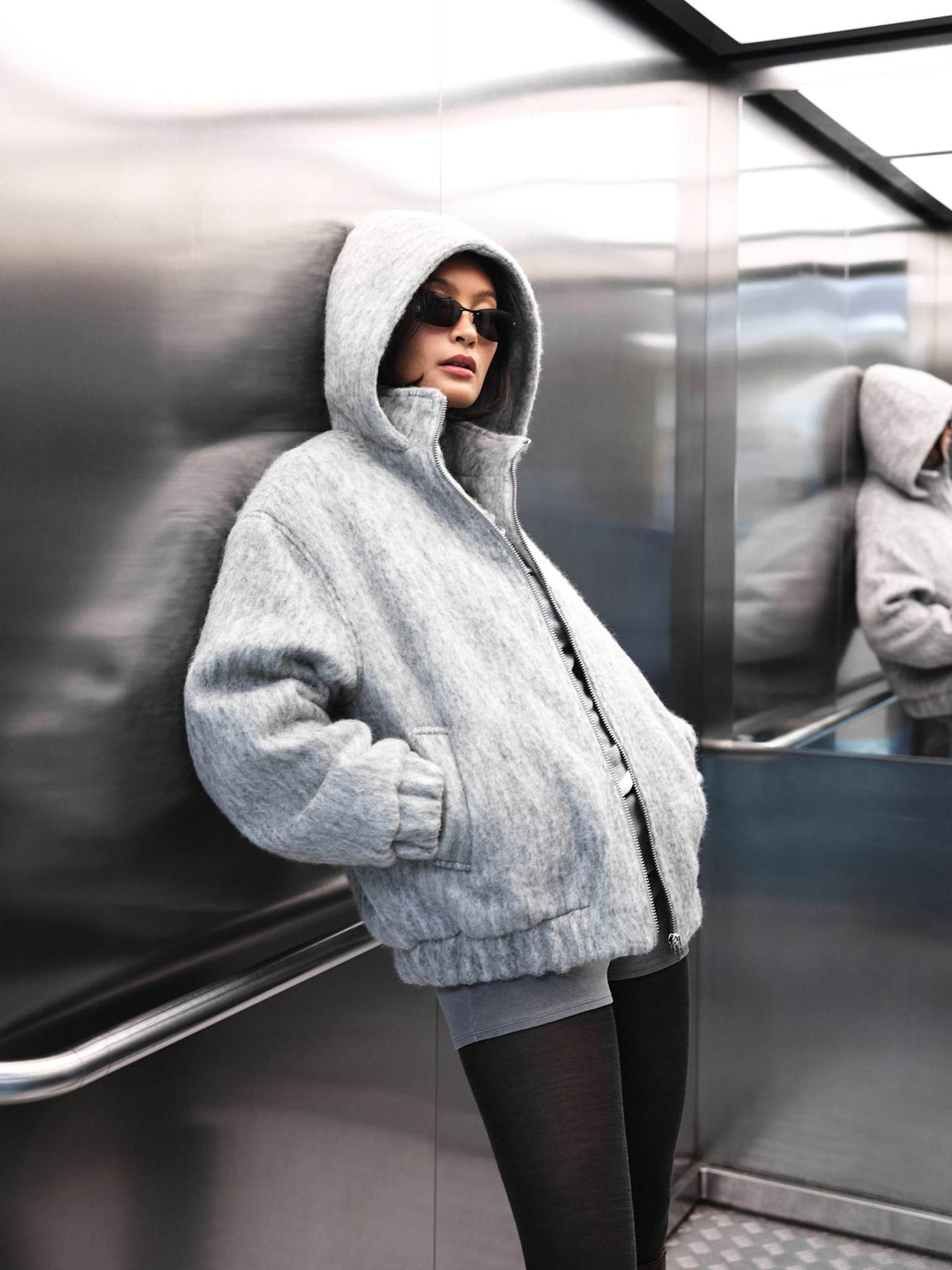 MILA BOMBER JACKET - MOHAIR