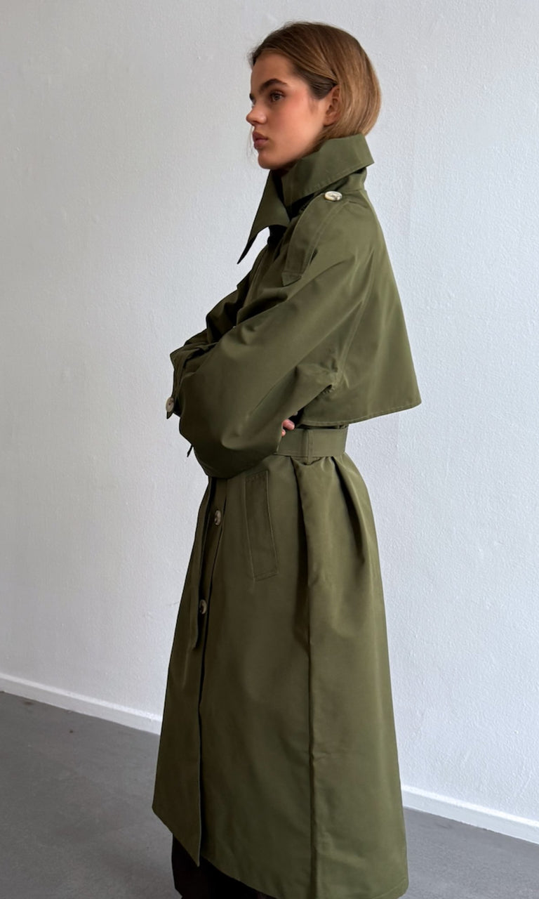 BELLO NYLON COAT - ARMY