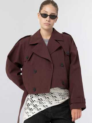 BOBBY CANVAS JACKET - BURGUNDY