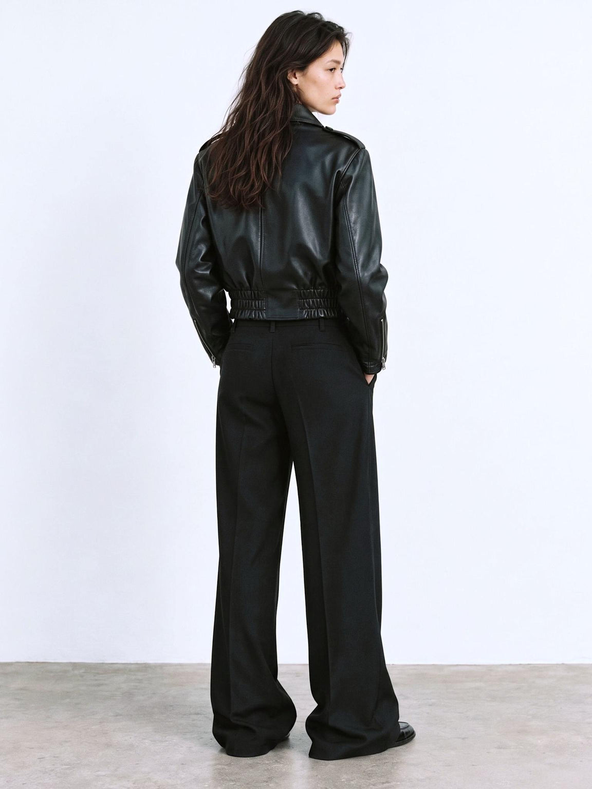 CLEO LEATHER JACKET - BLACK