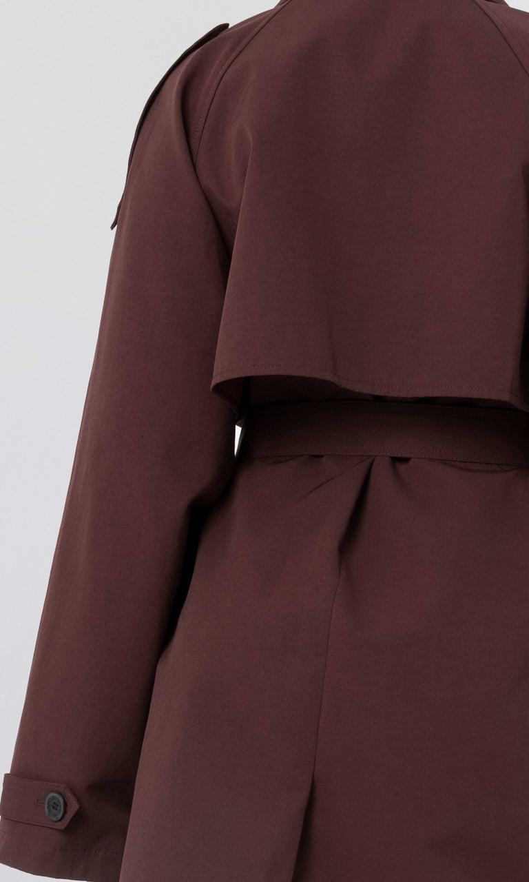 BOBBY CANVAS COAT - BURGUNDY