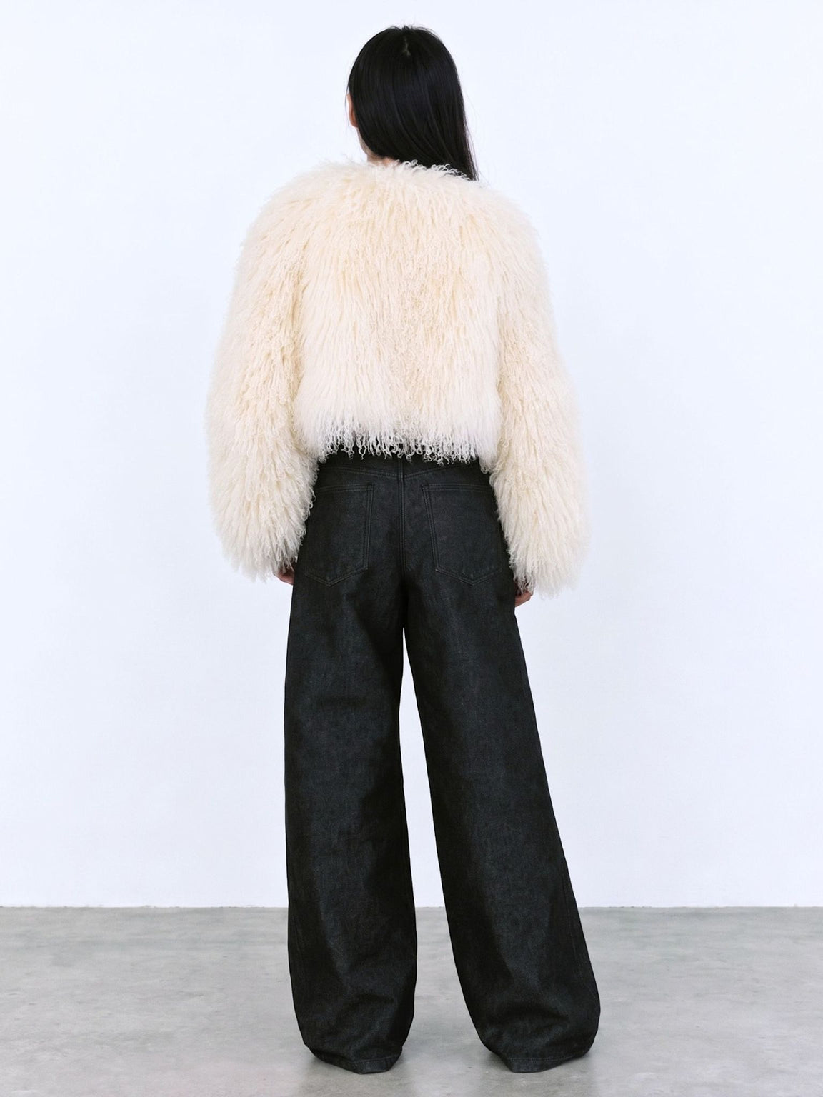 CARLY CROPPED JACKET - CREME