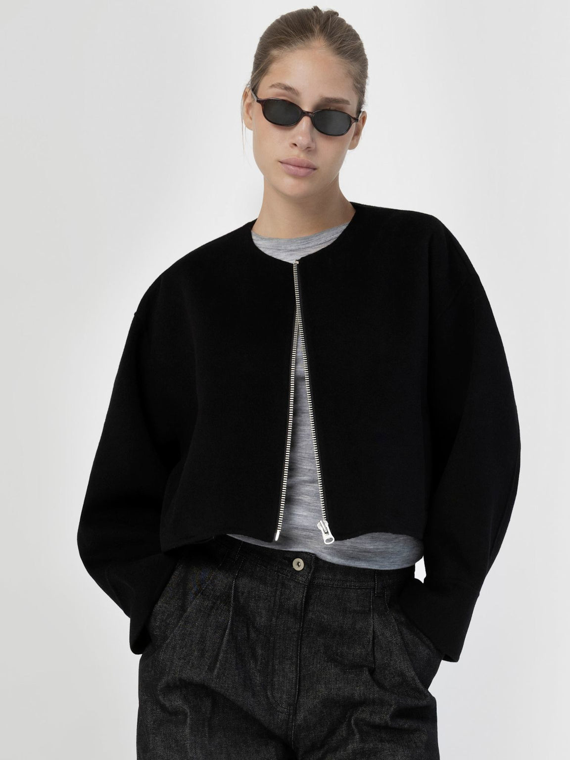 KARLA WOOL JACKET - BLACK