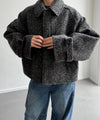 GIA BOUCLE JACKET - BLACK GREY