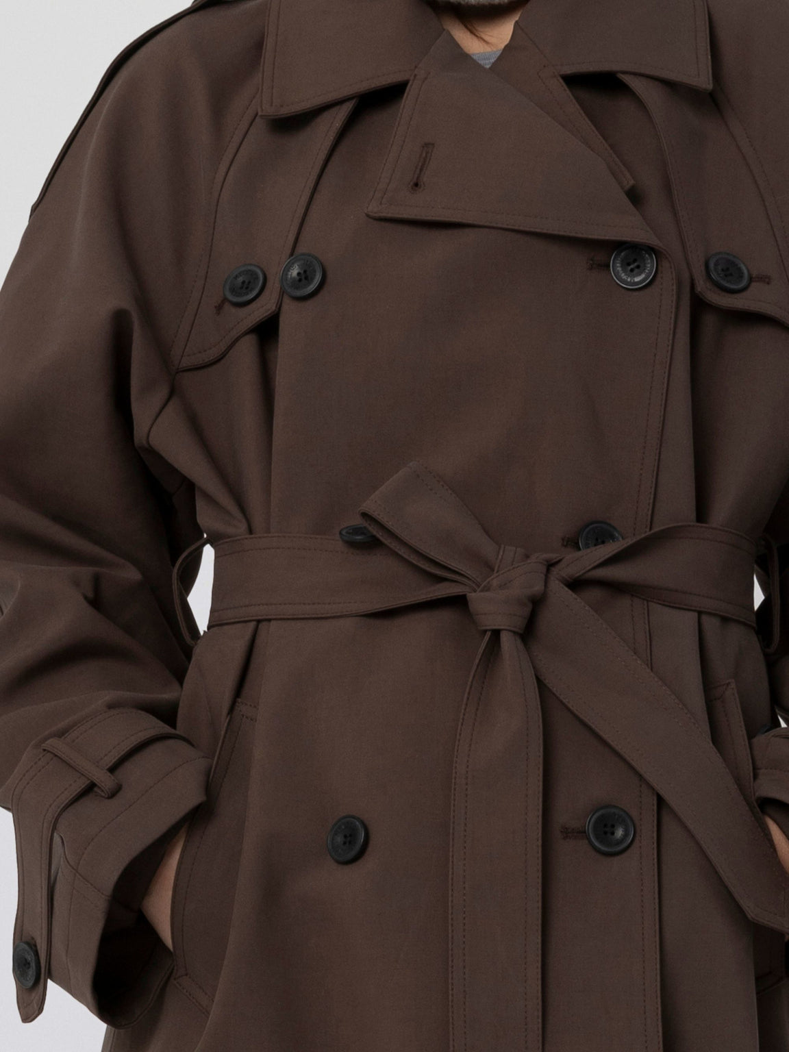 BOBBY CANVAS COAT - BROWN