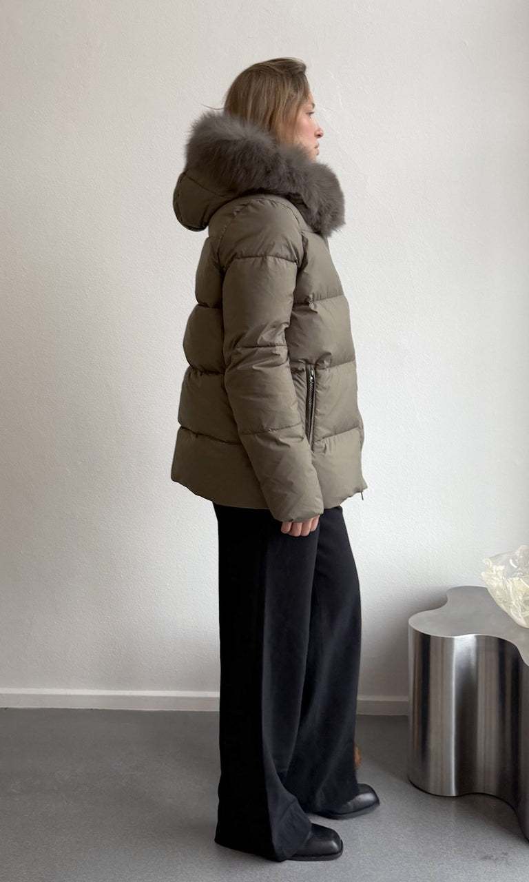 ALVA DOWN JACKET - OLIVE GREEN