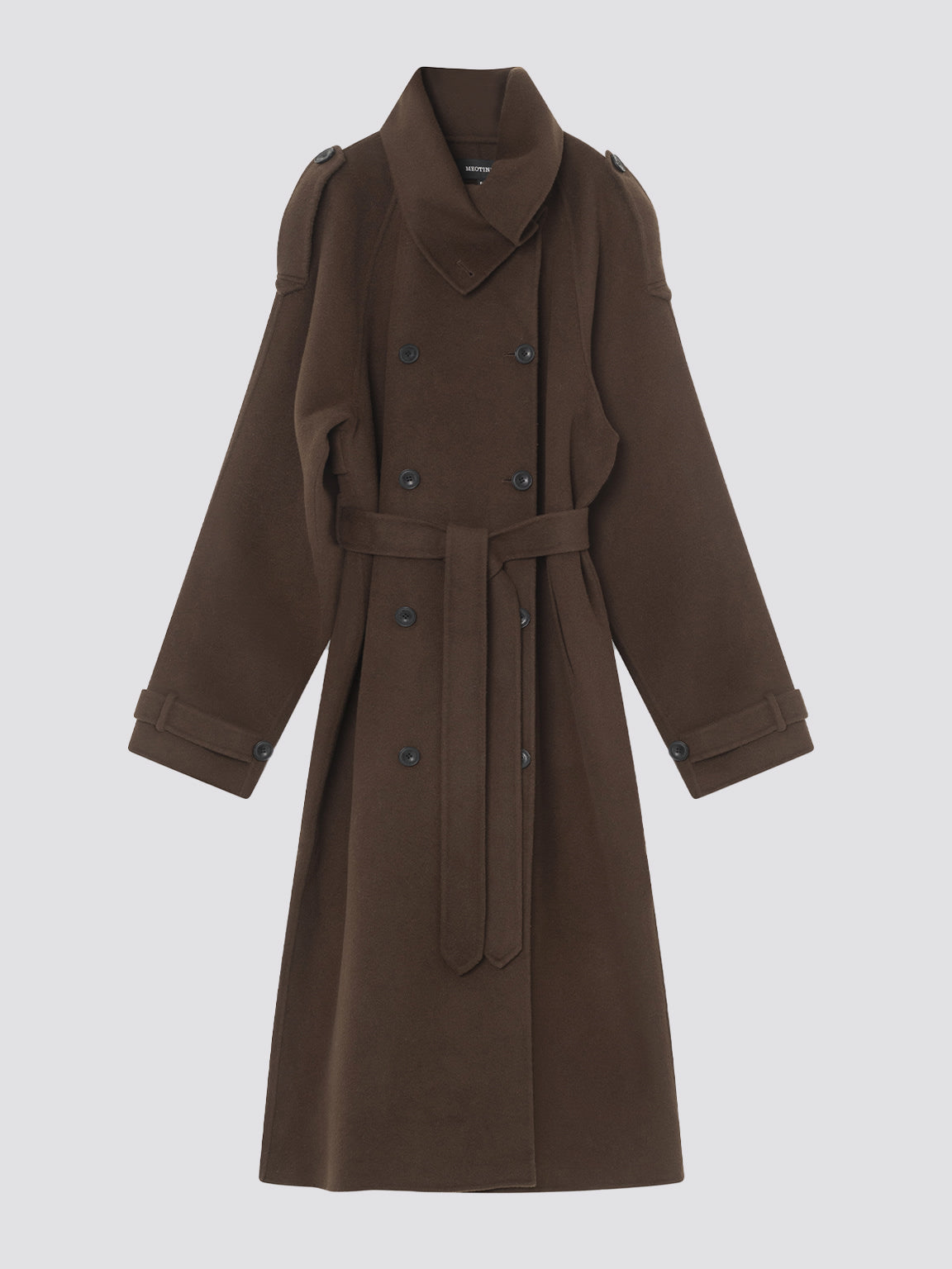 BELLO WOOL COAT - BROWN
