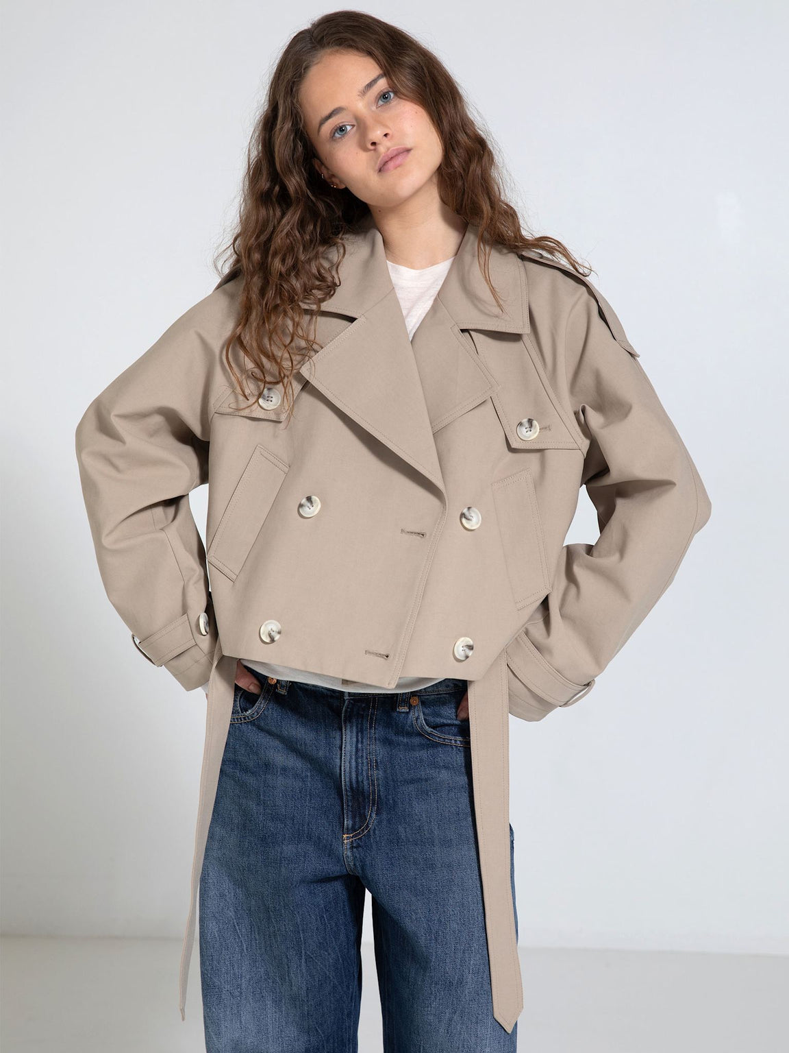 BOBBY CANVAS JACKET - BEIGE