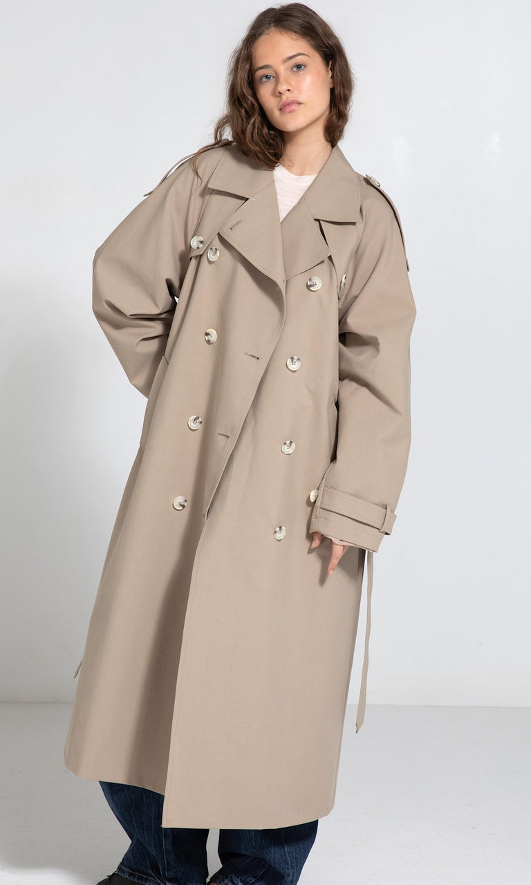 BOBBY CANVAS COAT - BEIGE