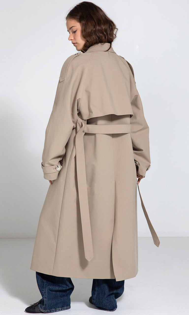 BOBBY CANVAS COAT - BEIGE