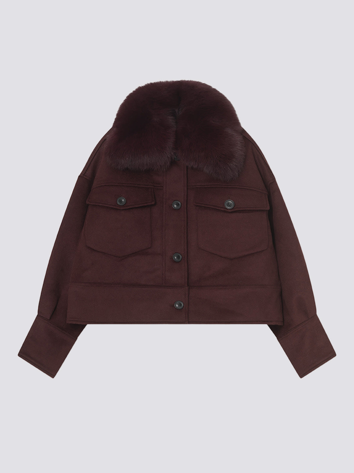 CHARLIE WOOL JACKET - BURGUNDY