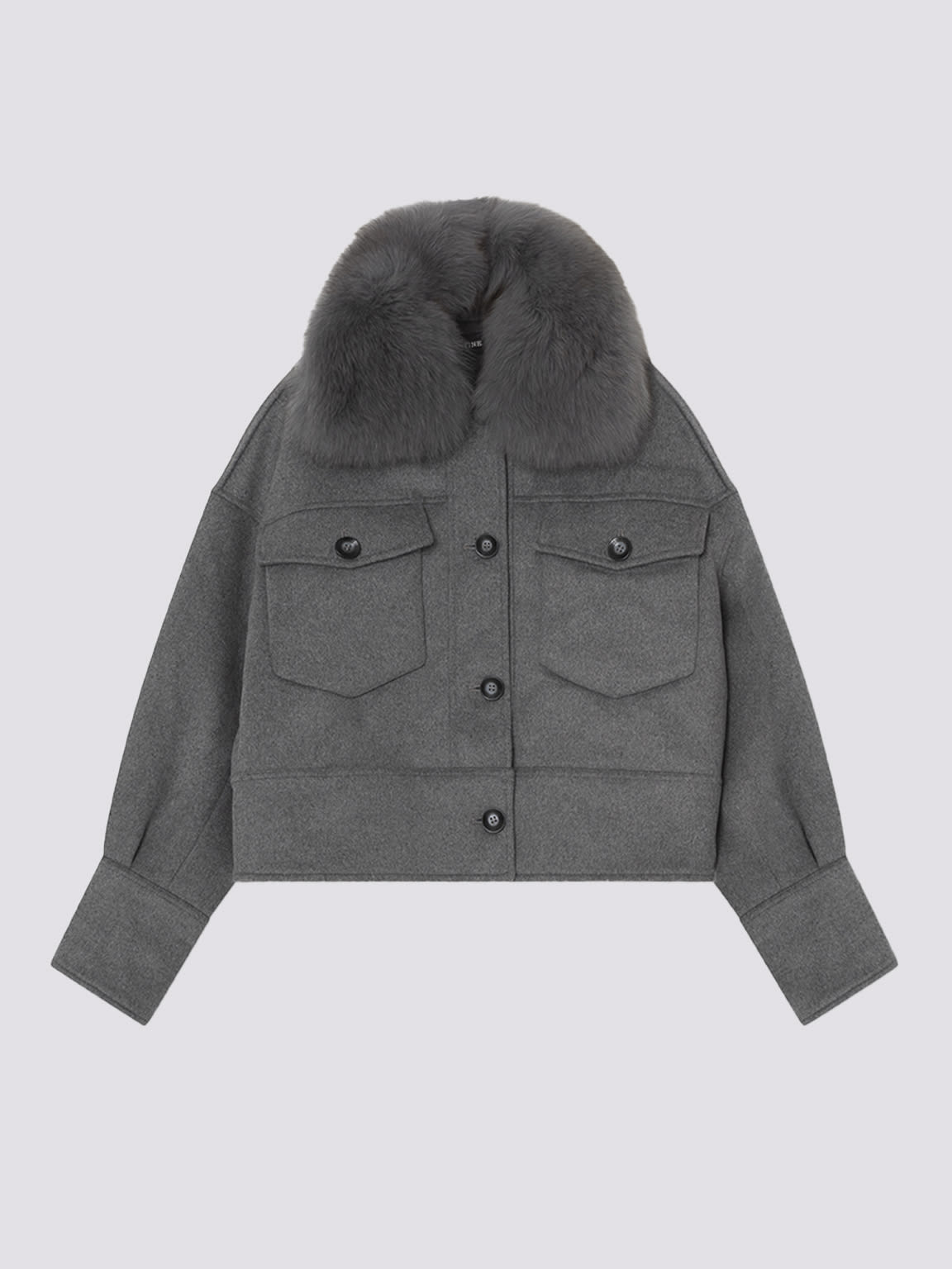 CHARLIE WOOL JACKET - MELANGE GREY