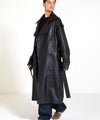 DAKOTA LEATHER COAT - BLACK