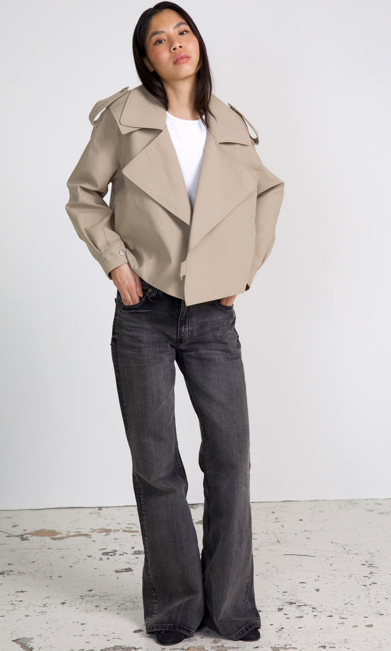 IBEN CANVAS JACKET - BEIGE