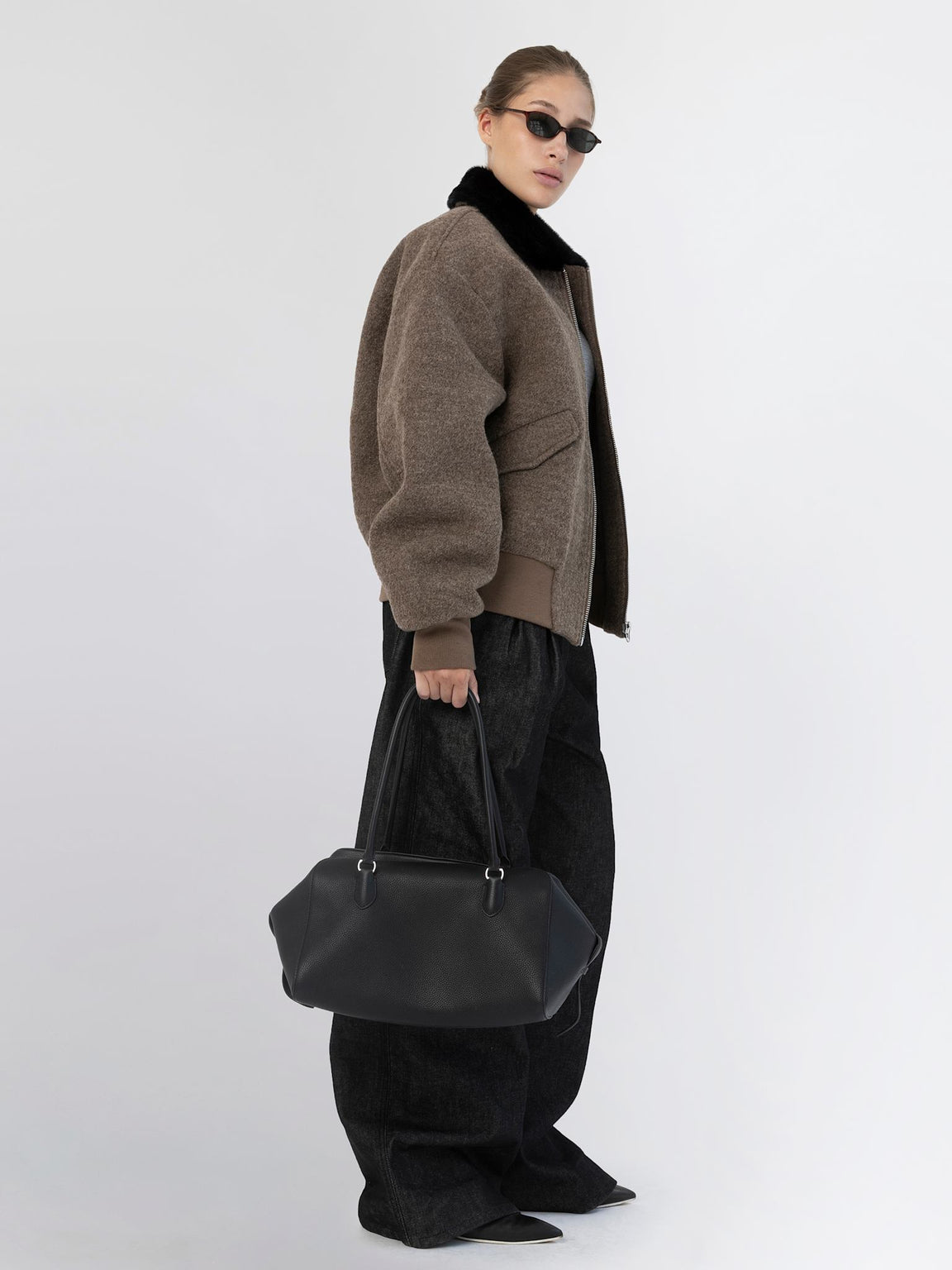 AVERY BOBMER JACKET - BROWN/BLACK