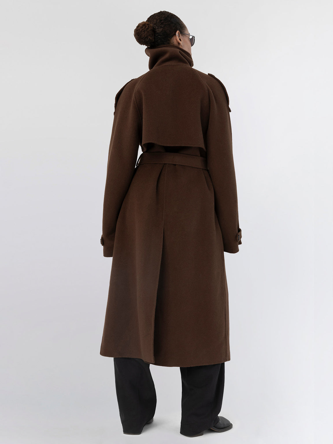 BELLO WOOL COAT - BROWN