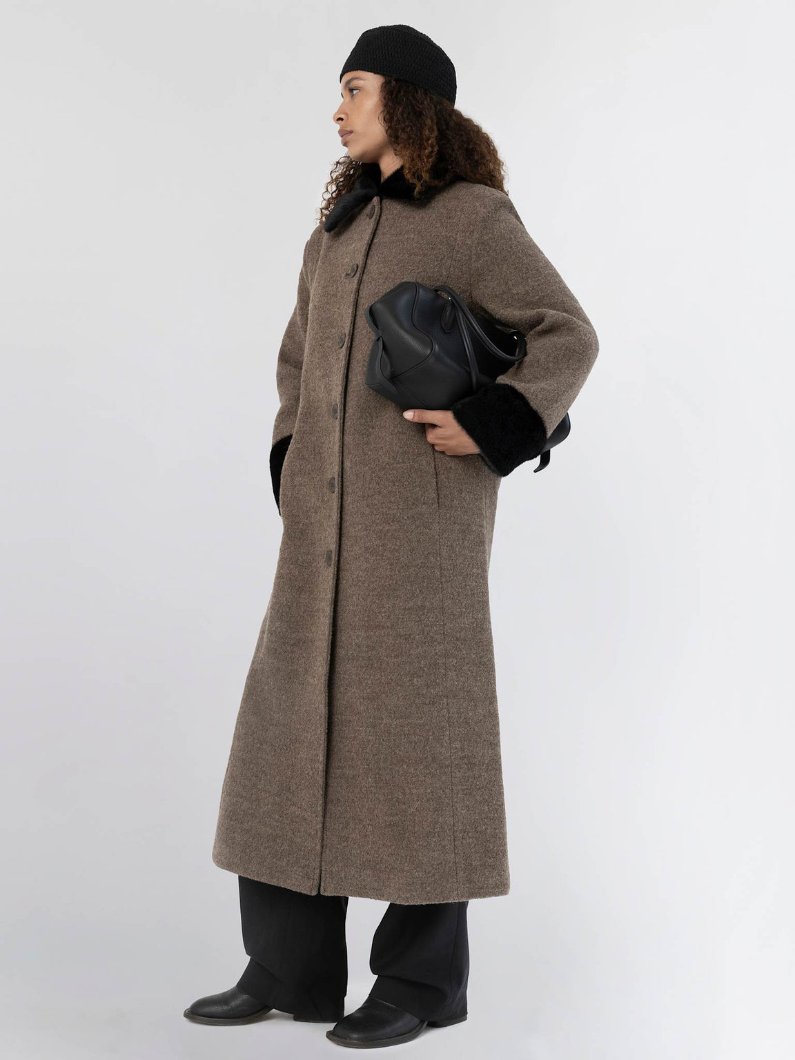 EDEN COAT - BROWN/BLACK