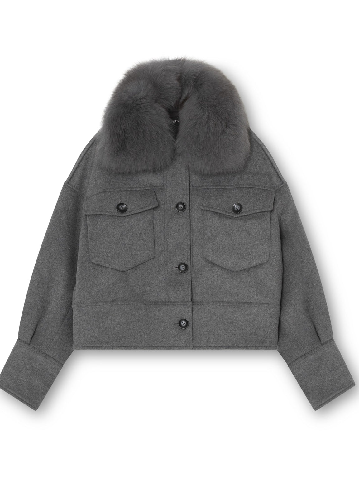 CHARLIE WOOL JACKET - MELANGE GREY