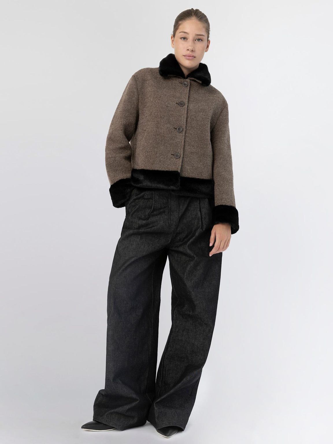 EDEN JACKET - BROWN/BLACK