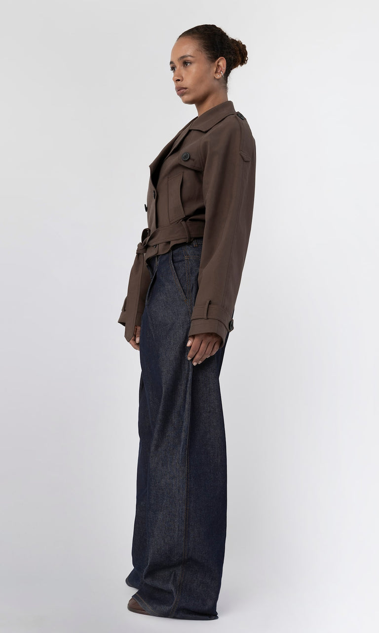 BOBBY CANVAS JACKET - BROWN