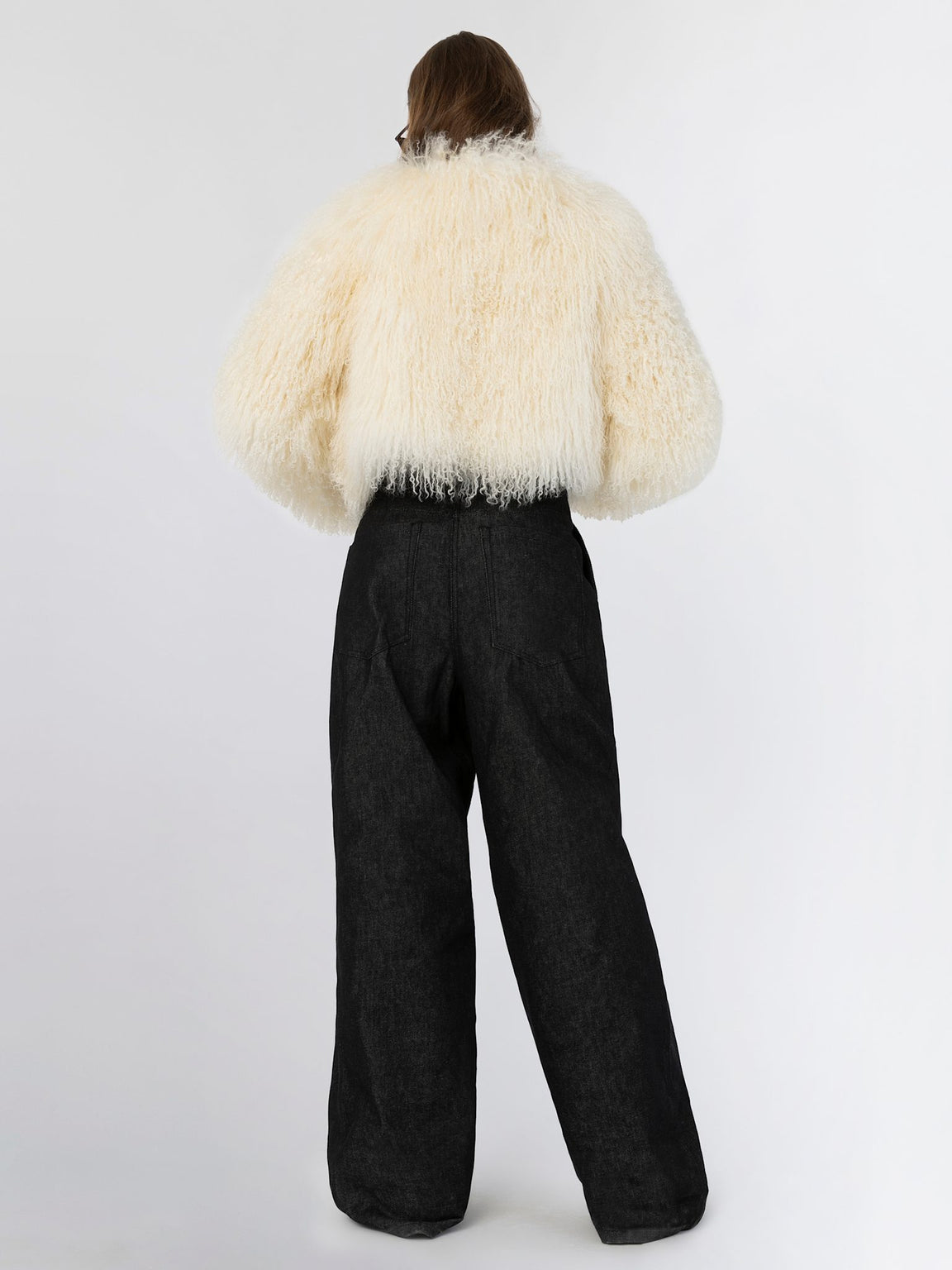 CARLY CROPPED JACKET - CREME