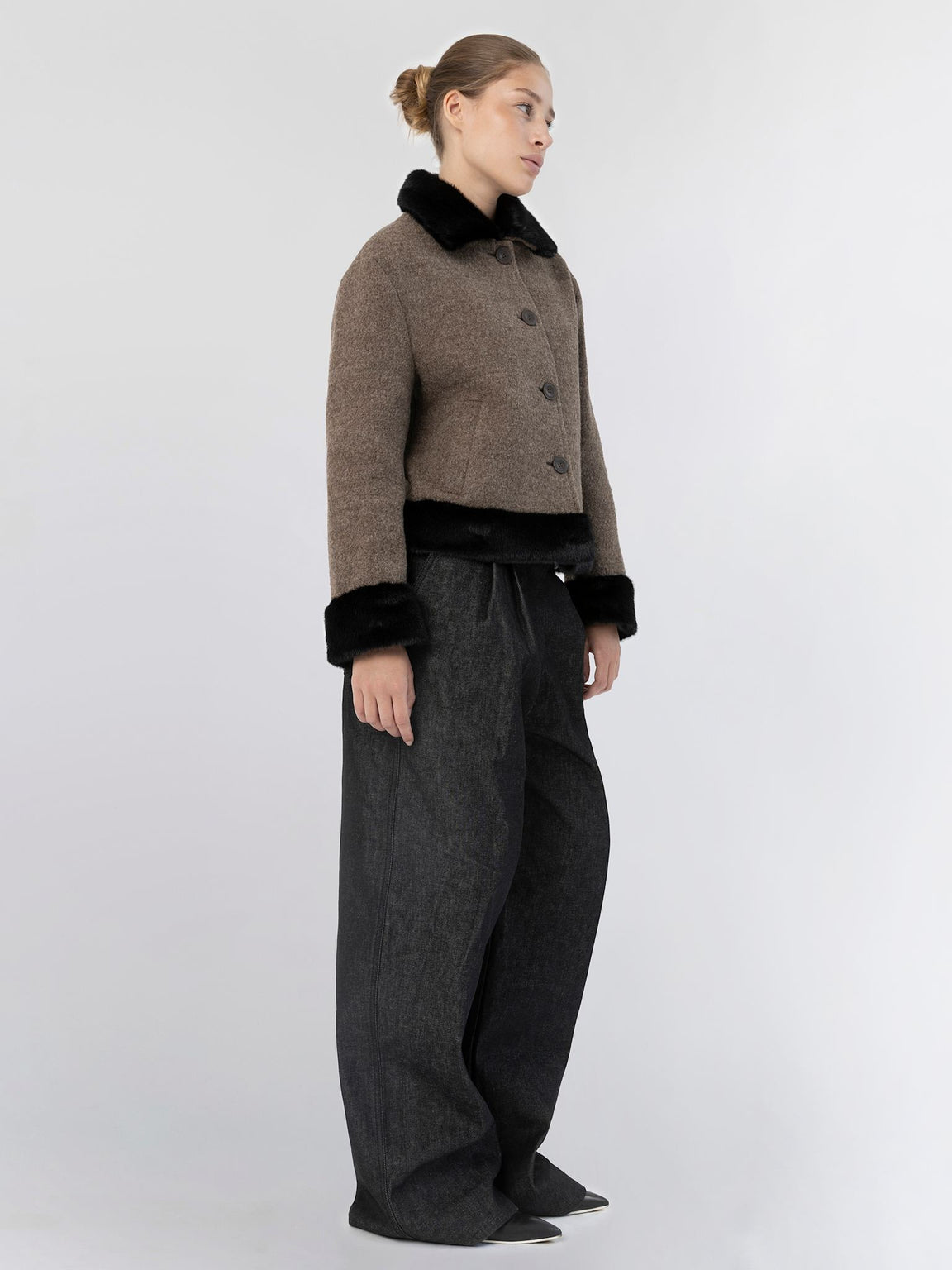 EDEN JACKET - BROWN/BLACK