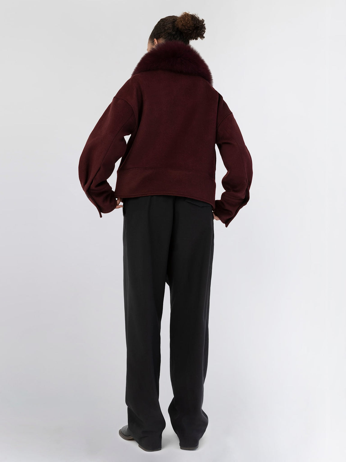 CHARLIE WOOL JACKET - BURGUNDY