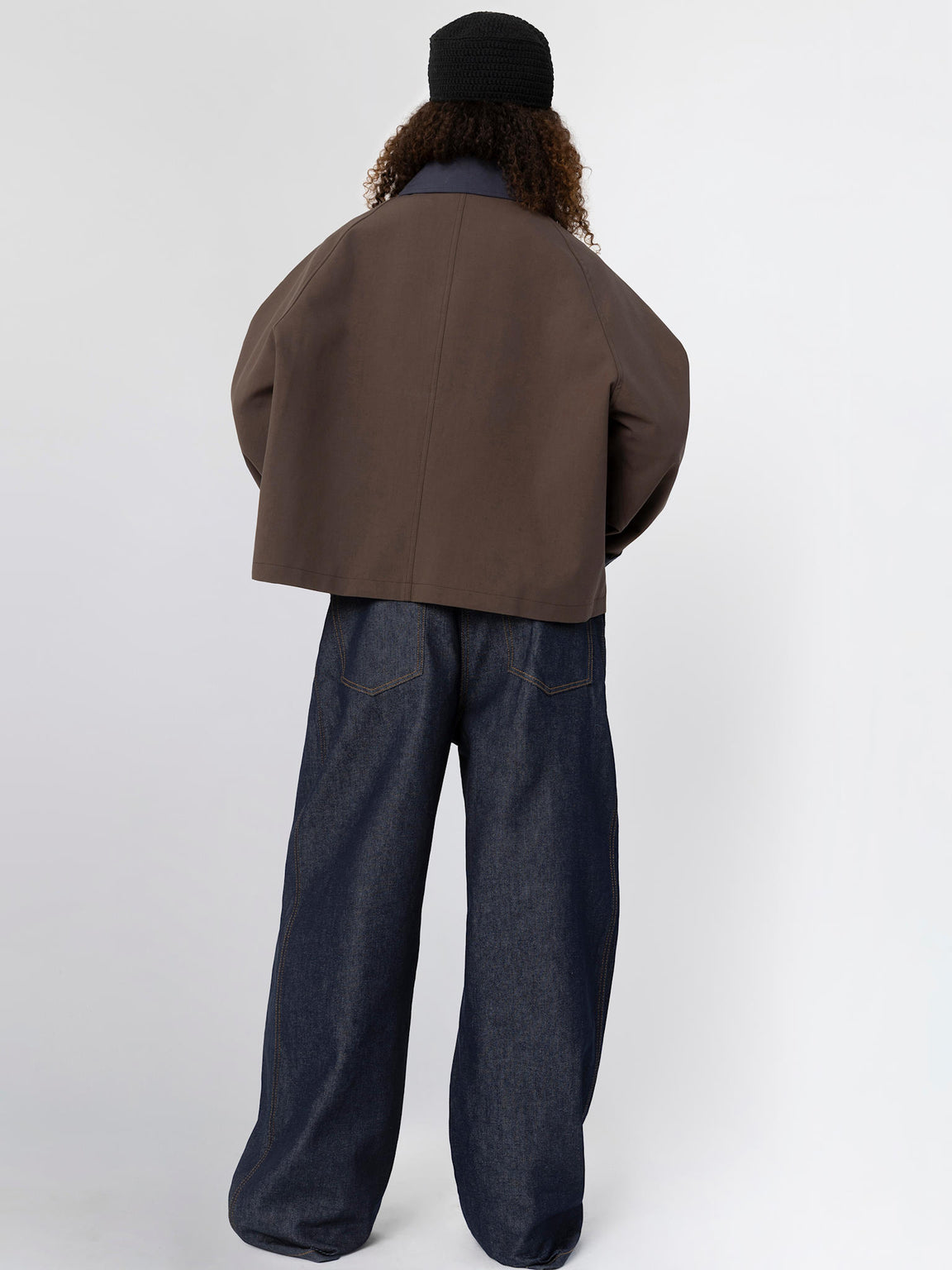 JOEL CANVAS JACKET - BROWN/NAVY