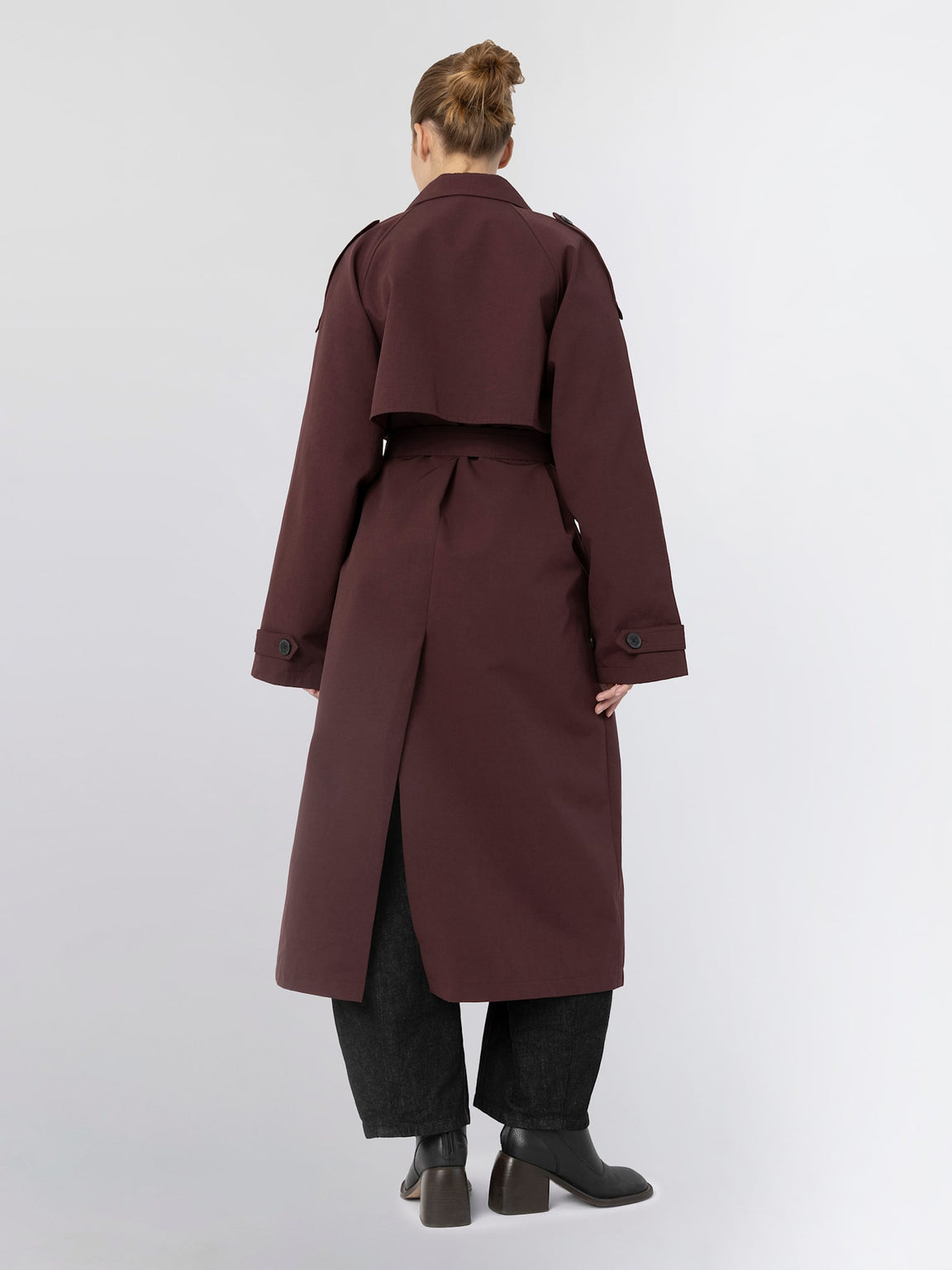 BOBBY CANVAS COAT - BURGUNDY