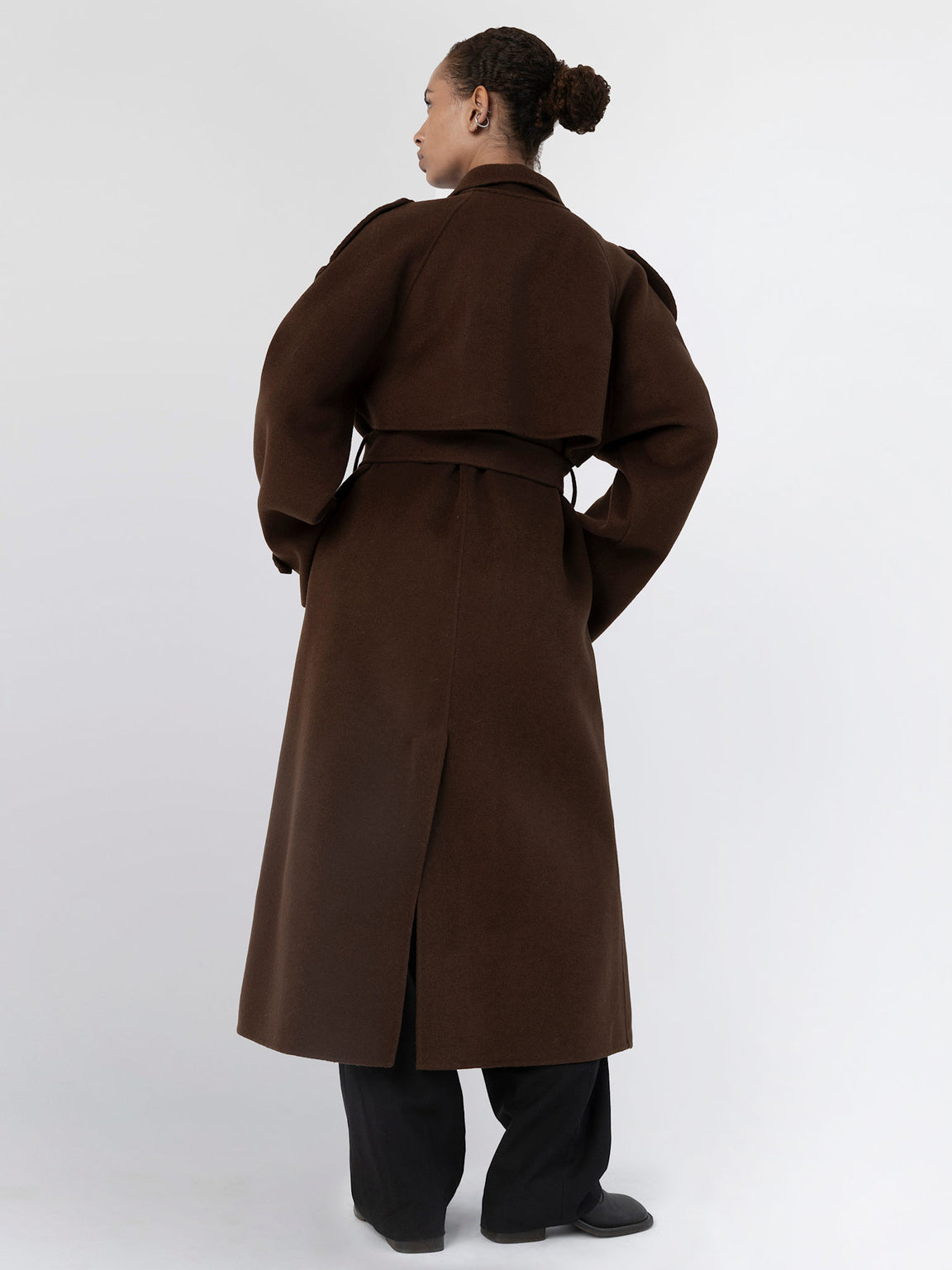 JOHN WOOL COAT - BROWN