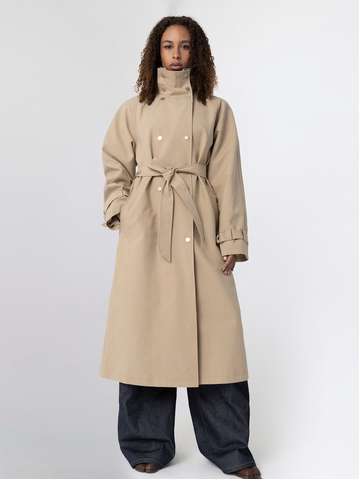 SKYLER CANVAS COAT - BEIGE
