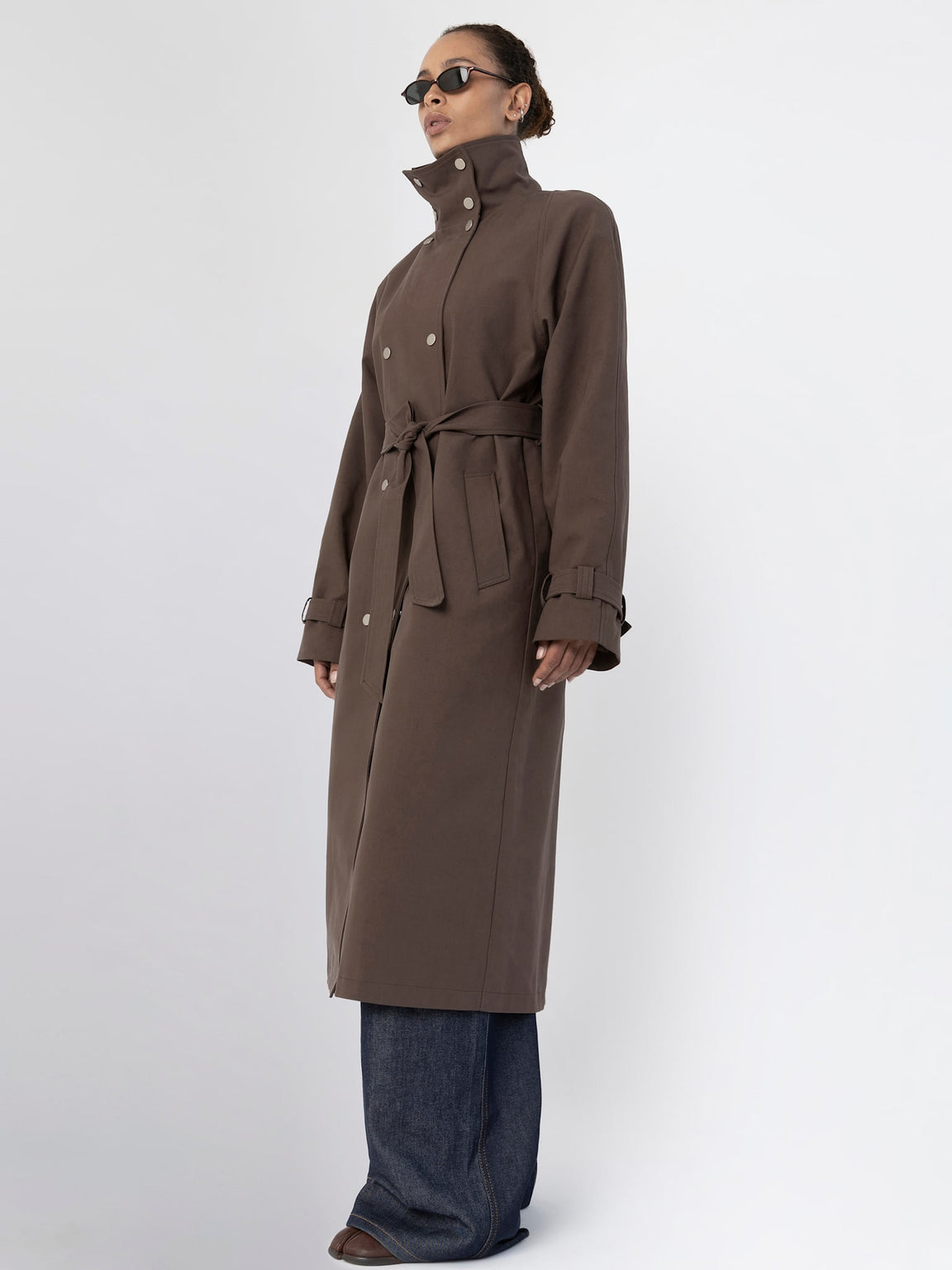 SKYLER CANVAS COAT - BROWN