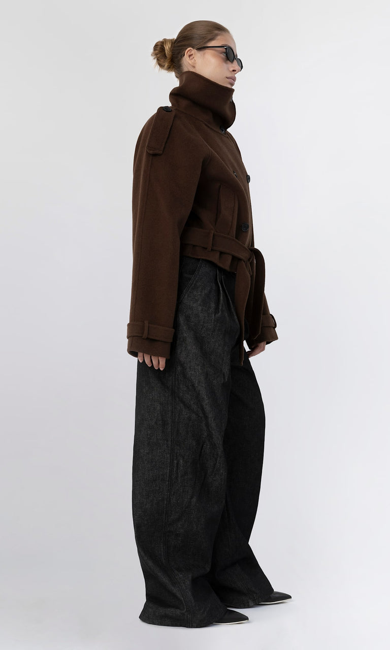 BELLO WOOL JACKET BROWN