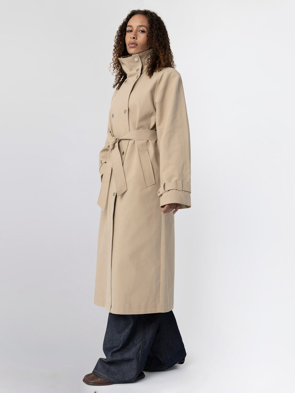 SKYLER CANVAS COAT - BEIGE