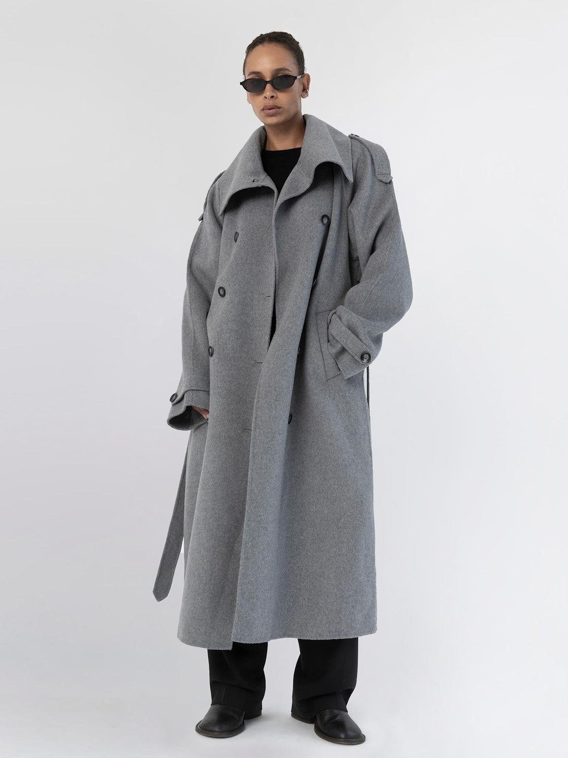 BELLO WOOL COAT - GREY