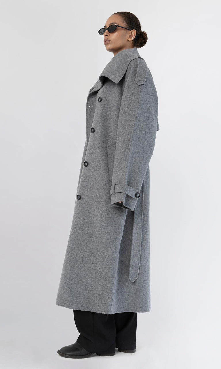 BELLO WOOL COAT - GREY