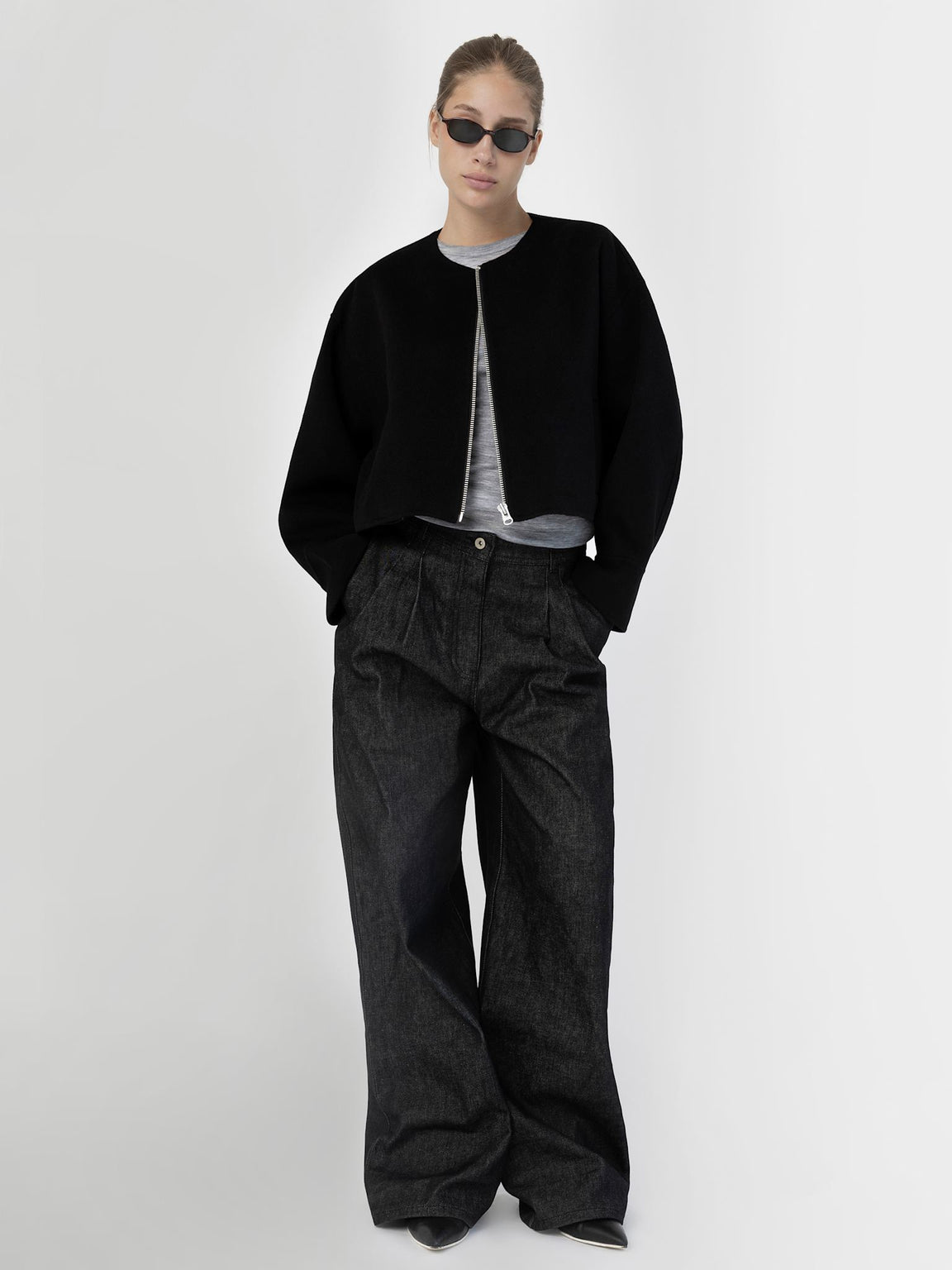 KARLA WOOL JACKET - BLACK