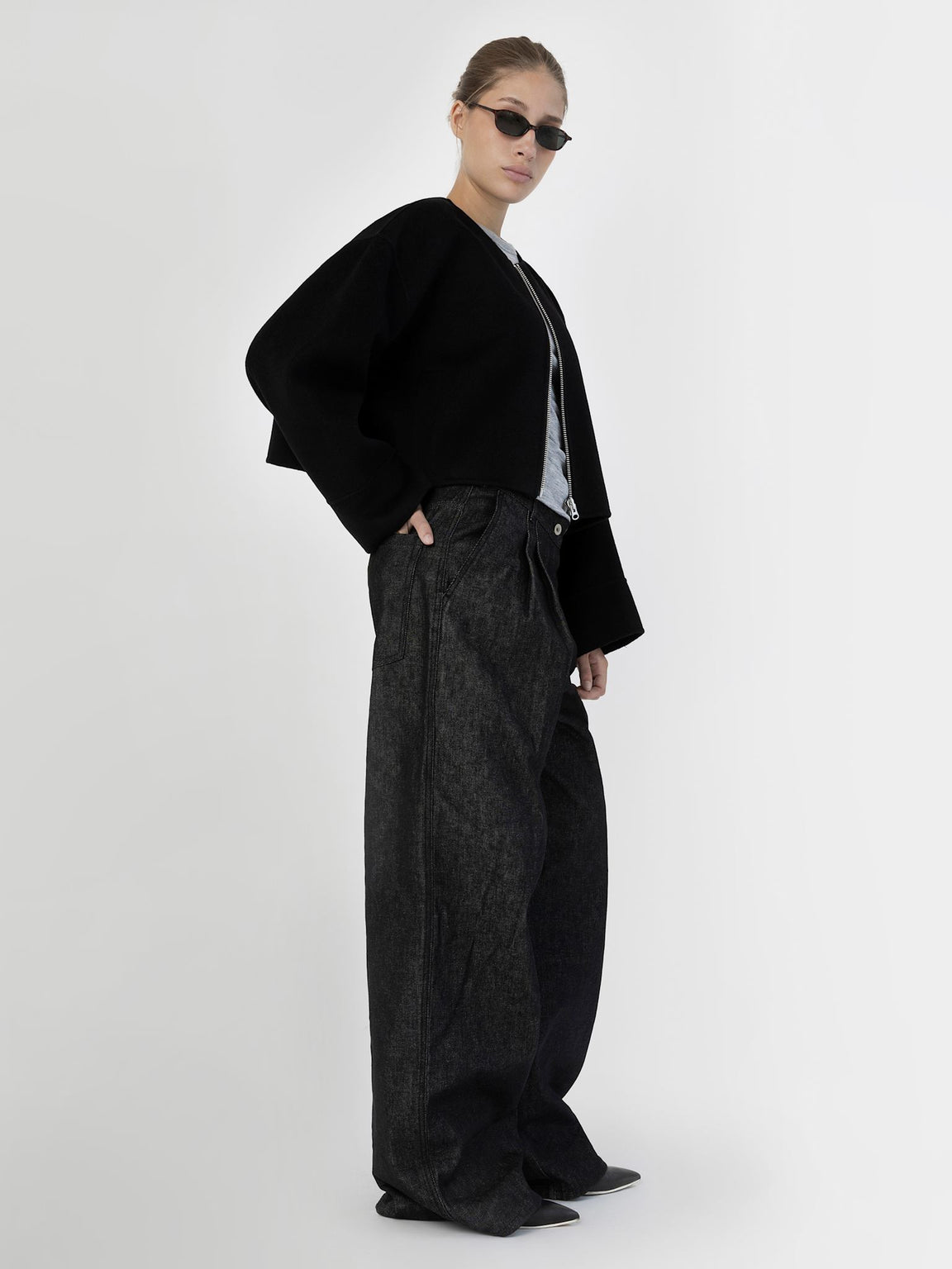 KARLA WOOL JACKET - BLACK