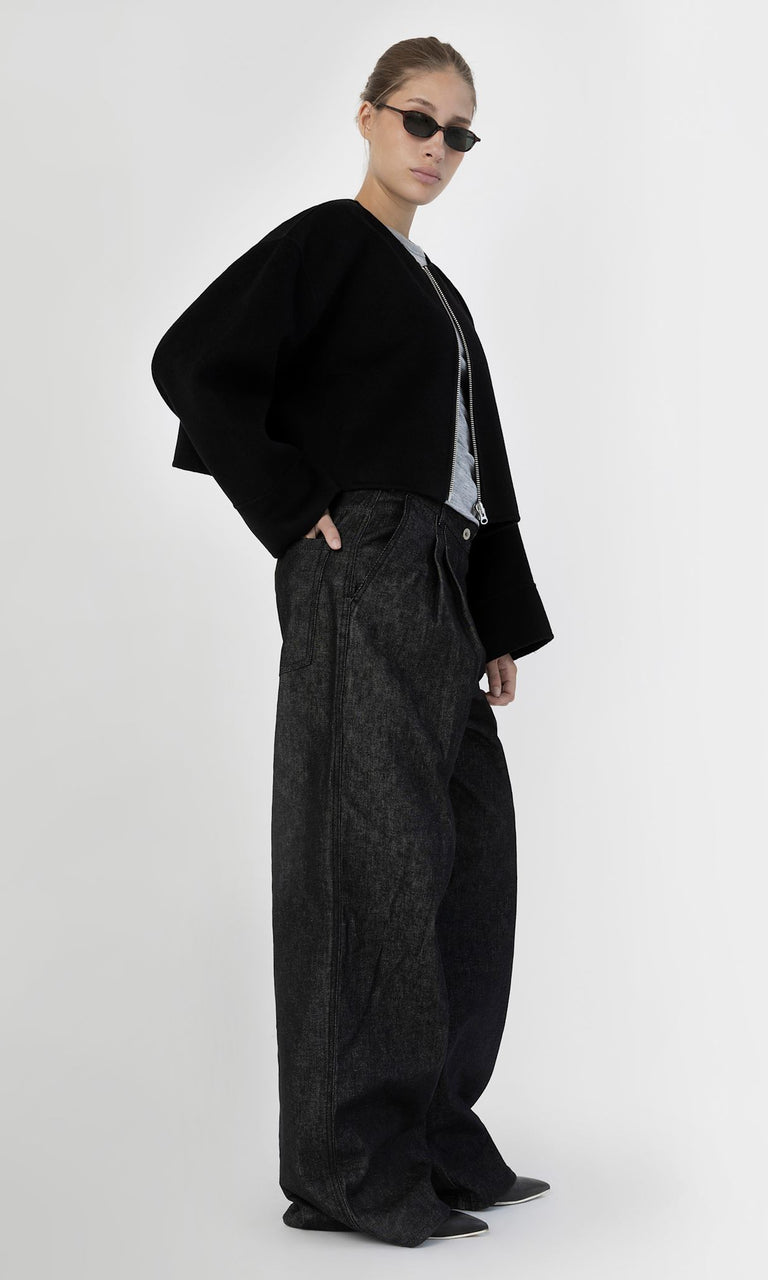 KARLA WOOL JACKET - BLACK