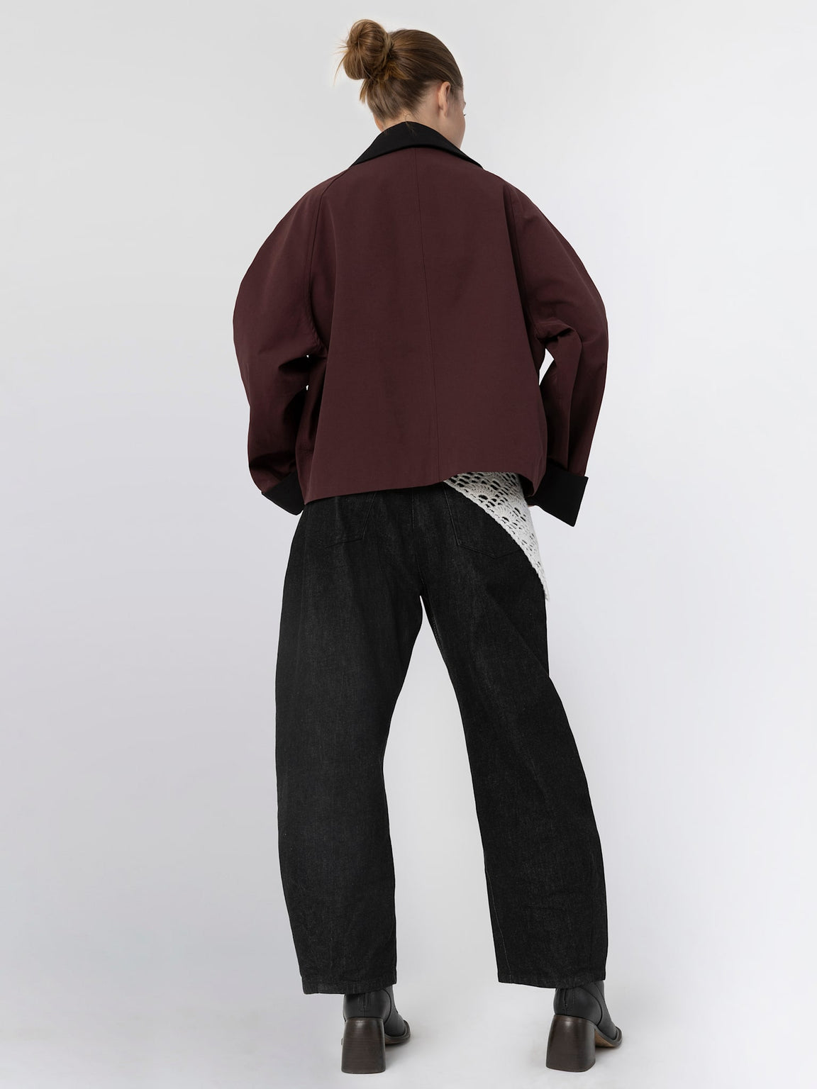 JOEL CANVAS JACKET - BURGUNDY/BLACK