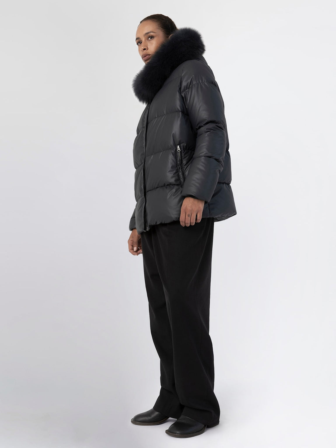 ALVA PUFFER JACKET - NAVY