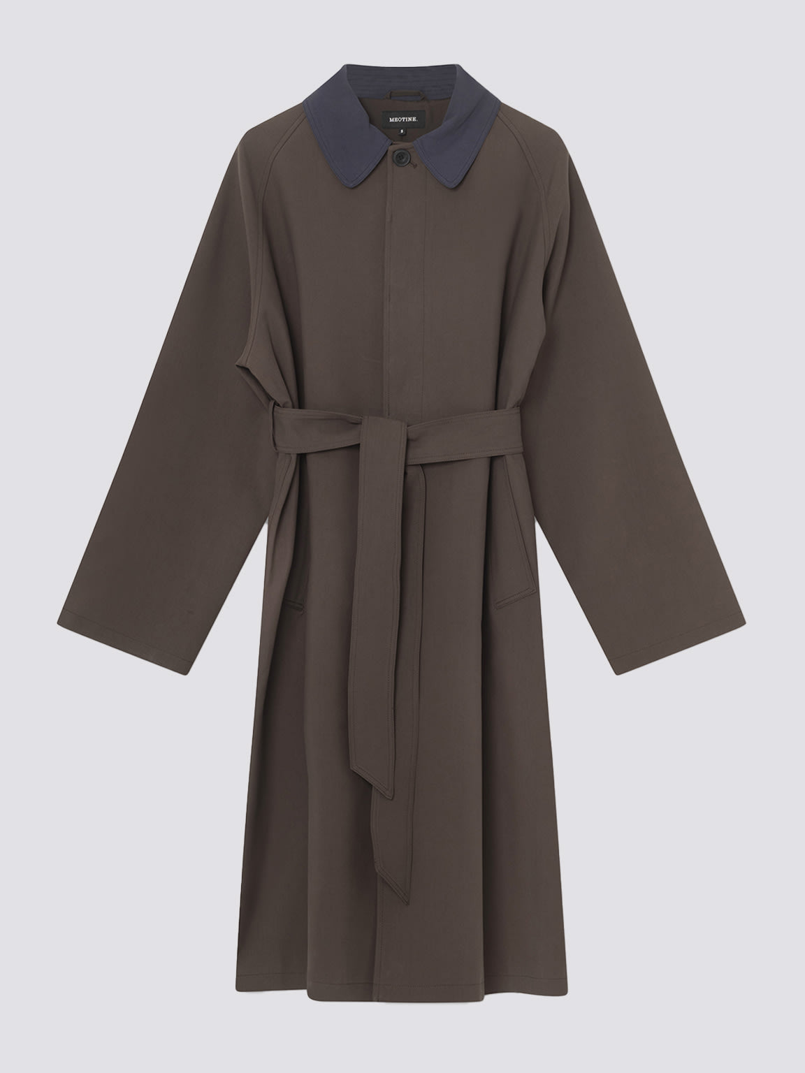 JOEL CANVAS COAT - BROWN/NAVY